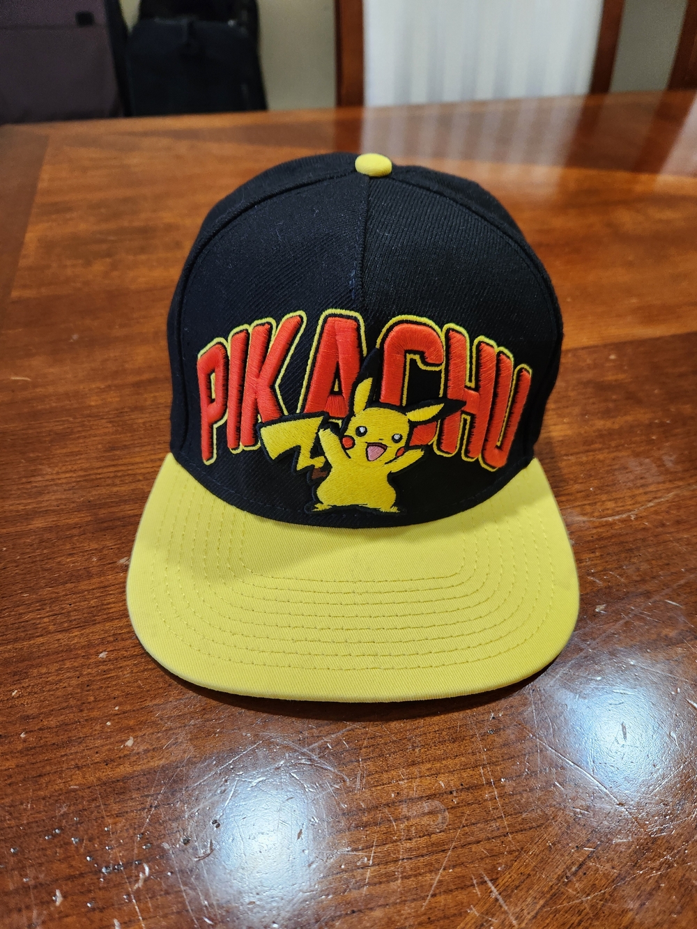Pokemon Pikachu Black and Yellow Snapback Hat